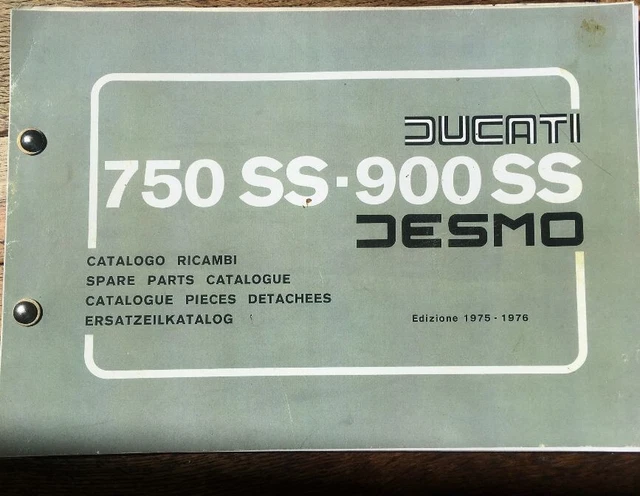 original vintage Ducati bevel-drive 750/900SS  ed. '75- '77 parts manual rare
