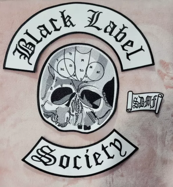 Society Black Label Back Patch for Biker Embroidery Iron on Patches for  Clothes