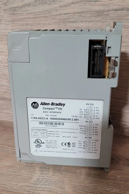 ALLEN-BRADLEY 1769-ASCII (1769-ASCII) Interface Module £125.24 ...