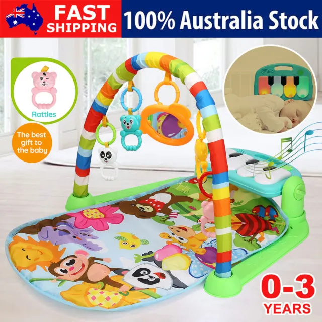Baby Play Gym Infant Mat Musical Fun Toys Activity Floor Music Piano Kids Paygym