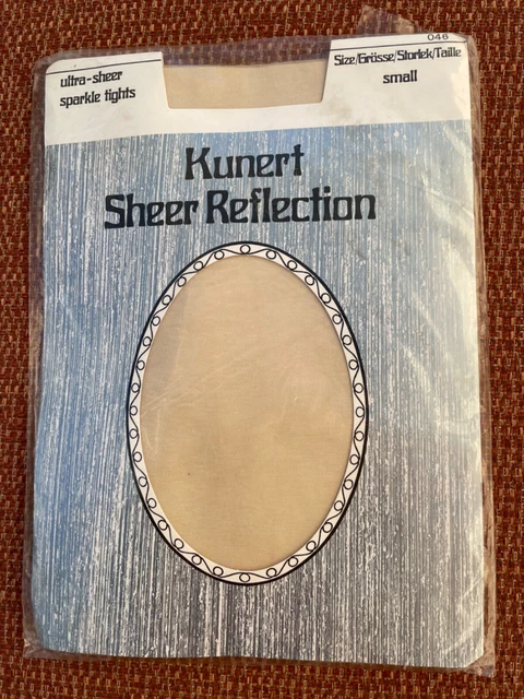 Vintage Kunert Sheer Reflection Ultra-sheer Sparkle Tights, Natural, S, BNWT