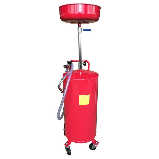 20 Gallon Waste Oil Drain Air Operated Fuel Transfer Tank Oil Change wired Hose