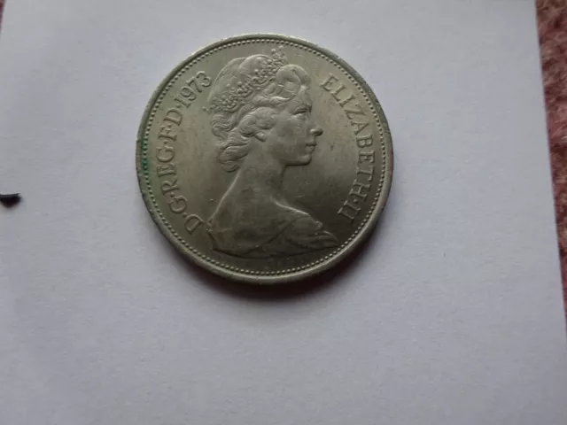 Alte englische Münze  1973 Elizabeth II 10 Pence--Dachbodenfund