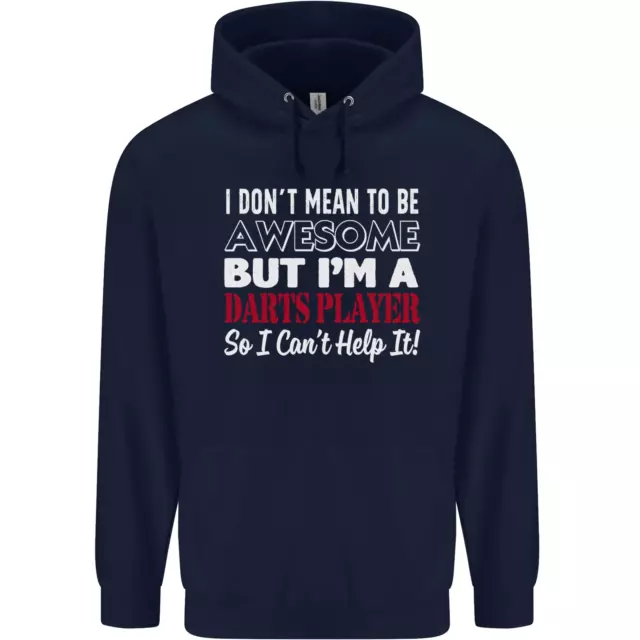 Felpa con cappuccio I Dont Mean to Be Darts Player da uomo 80% cotone 2