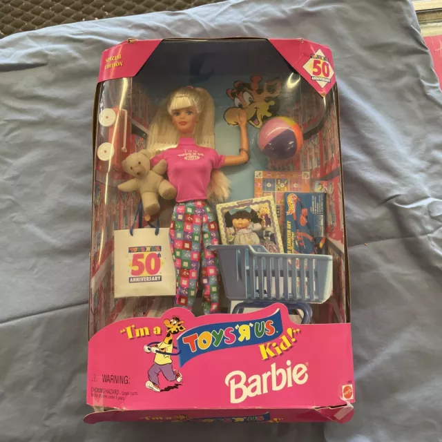 I'M A TOYS R US KID 50th Anniversary BARBIE DOLL NRFB 1997 Mattel