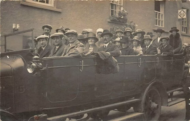 Postcard Social History - Charabanc Outing - Location Unknown - Rp