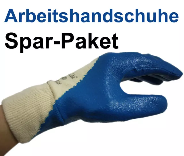 24 Paar Arbeits Handschuhe, BW - NITRIL Gr. M / L für Outdoor Blumen Garten