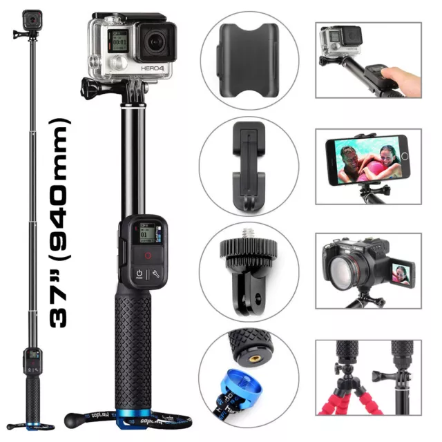 Telescopic Extendable Monopod Selfie Pole Handheld Stick for GoPro Hero 4 3+ 3 2