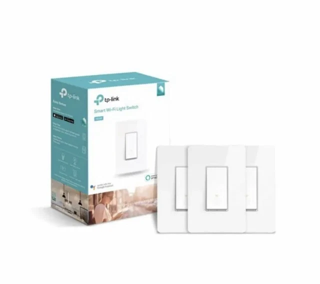 TPLINK HS200P KASA Smart WiFi Single Pole SwitchWhitePack Of 3 Free