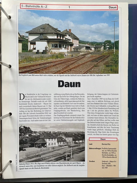 Daun aus Das große Archiv der Bahnhöfe