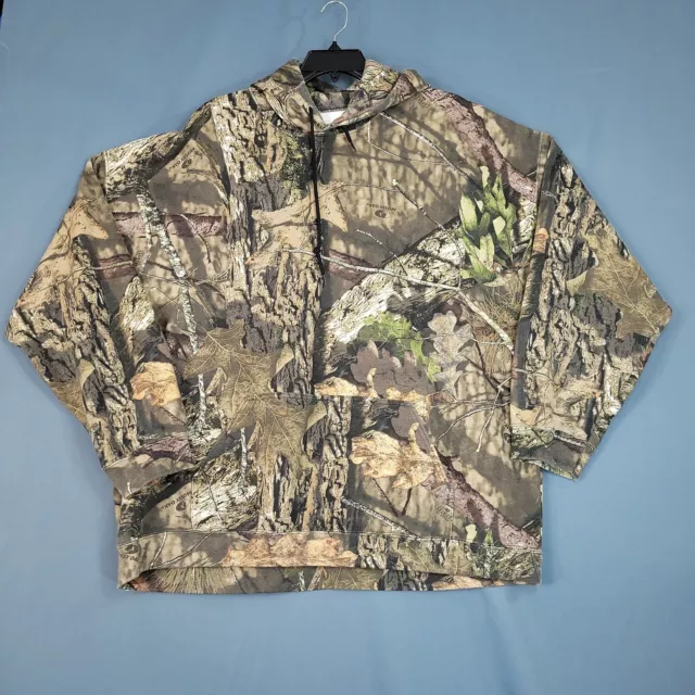 Mossy Oak Men's Hooded Camo Hunting Pullover Sweatshirt Brown Size 3XL