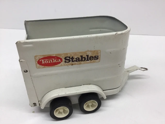 VÉHICULE MINIATURE - Tonka VAN remorque pour chevaux - horse EUR 3,50