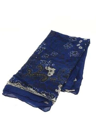 HERMES CA0183  Scarf Cotton Blue Paisley Men s Made in Italy Bandana Silk Blend
