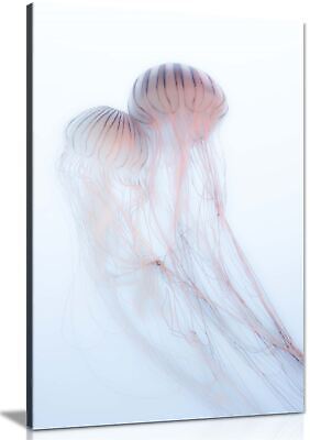 Pink Jellyfish underwater Framed Canvas Print Wall Art Home Decor