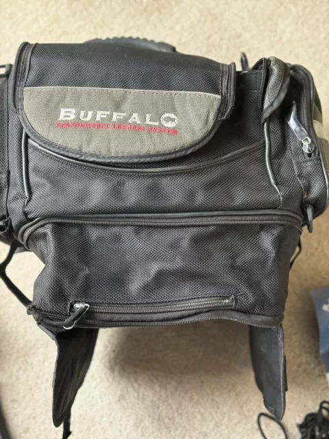Buffalo Motorcycle Touring expandable tail luggage backpack integral cover 2