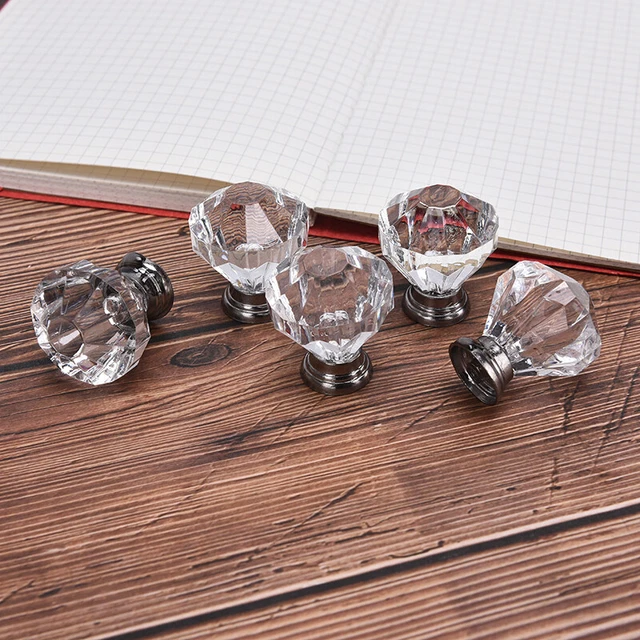 Crystal Glass Door Knobs Drawer Cupboard Cabinet Handle Furniture Hand gtB#km 2