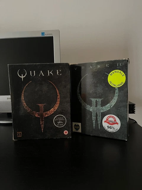 Quake Pcbox LOTTO QUAKE/QUAKE II- PC BIG BOX 1996-1997 VINTAGE - ID SOFTWARE EUR ...