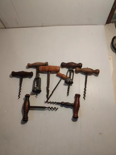8 VINTAGE Antique Corkscrews Job Lot