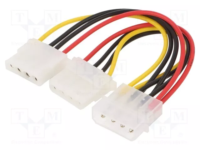 Cable: Suministro 0,15m Molex Masculino, Molex Femenino x2