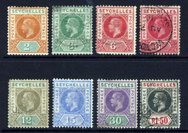 SEYCHELLES KG V 1912-16 A Part Set to 1r.50 high value SG 71 to SG 80 MINT & VFU