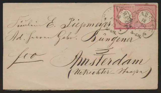 D. Reich Nr. 19 (2) Brief Hufeisenstempel OSNABRÜCK n. AMSTERDAM Befund Krug BPP