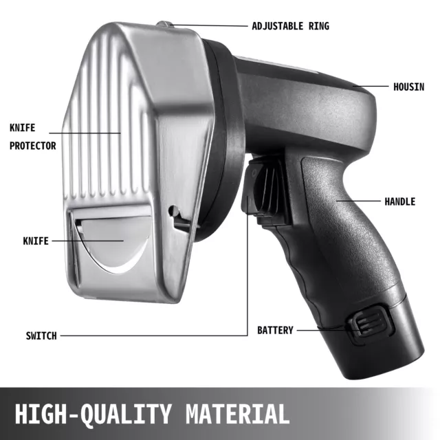 VEVOR Couteau à Kebab Électrique sans Fil Trancheuse Professionnelle à Trancher 2