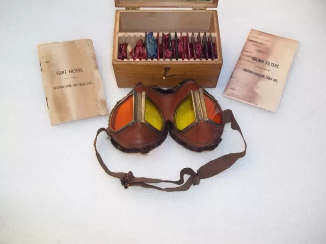 Antique WW1 RNAS (Royal Naval Air Service)  Flying Goggles