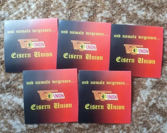 5 x Aufkleber 1.FC Union Berlin,NEU