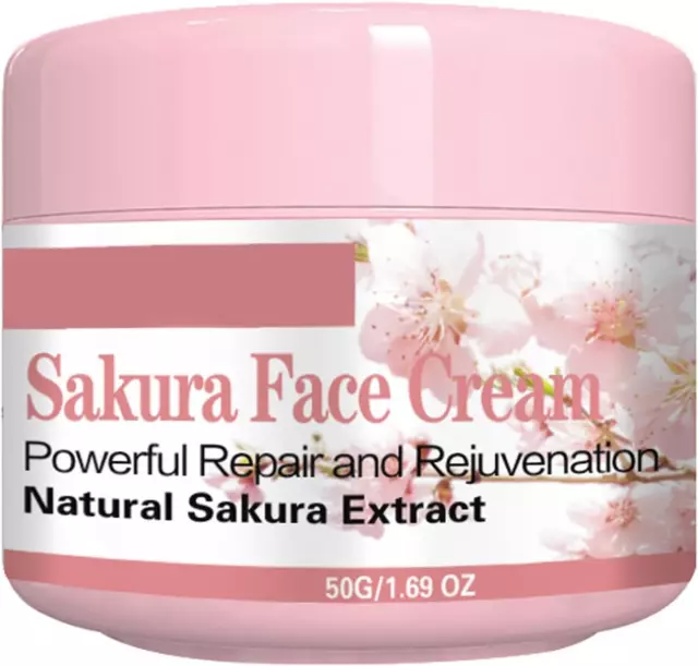 Sakura Moisturiser Face Women,Powerful Cherry Blossom Face Cream for Very Dry Sk