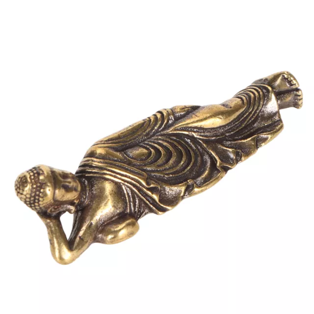 LJCM Reclining Buddha Statue Hand Carved Brass Buddha Sculpture For Decoration