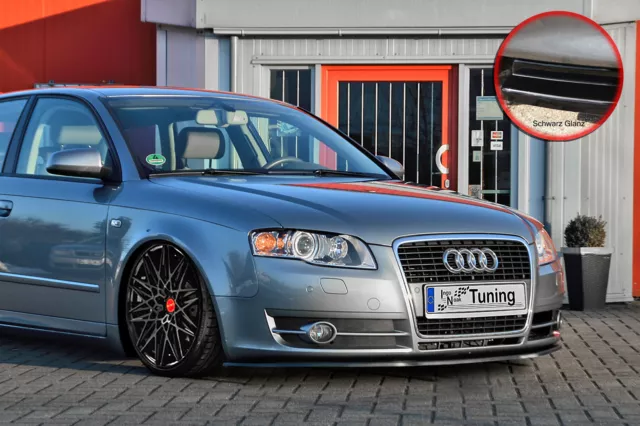 Spoilerschwert Frontspoiler Lippe aus ABS für Audi A4 B7 ABE schwarz glänzend