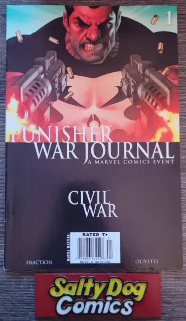PUNISHER: WAR JOURNAL #1 - Vol. 2 - Civil War Newsstand Variant - 2007 - Key 1st