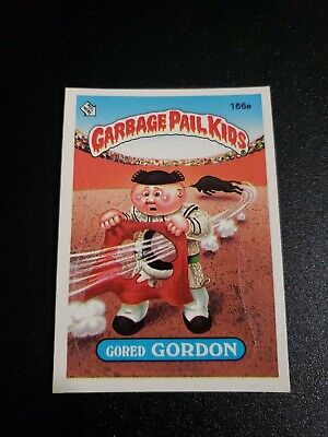 1986 GARBAGE PAIL KIDS Original Series 4 GORED GORDON 166a GPK