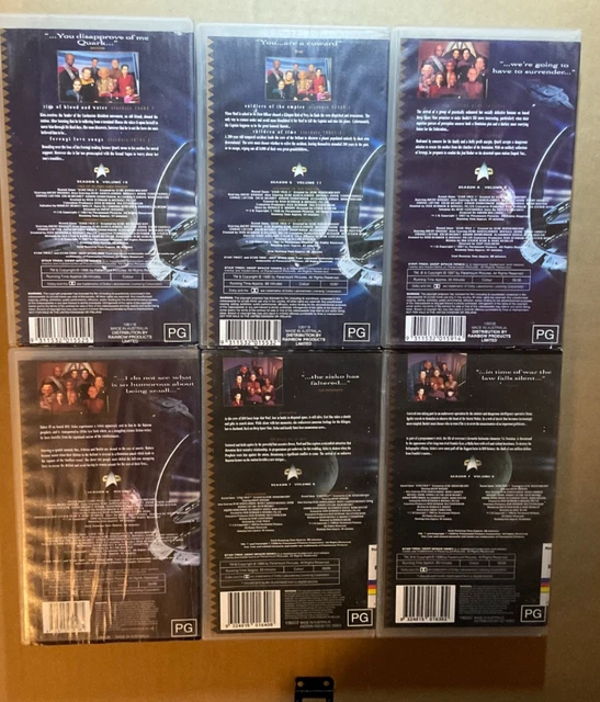 Vhs Numbers STAR TREK - DEEP SPACE NINE VHS LOT 6 tapes ex-rental PAL $4.99 ...