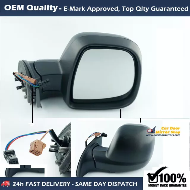 Complete Mirror Unit Fits Peugeot Partner 2012-2018 Right Side Wing Mirror Unit