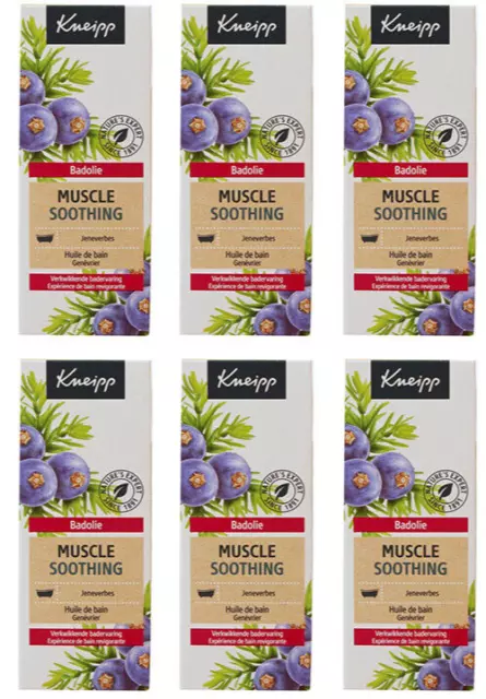 6x Kneipp Gesundheitsbad Muskel Aktiv Wacholder-Badeöl, 100ml NEU