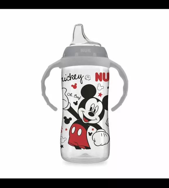 Disney Large Learner Sippy Cup Mickey Mouse Easy Grip Spill Proof 10 Oz.1 Pack