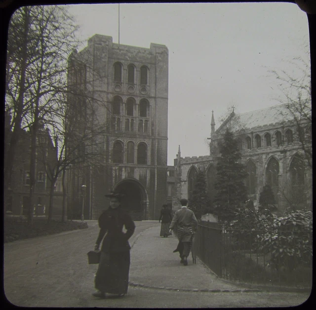 Glas Magic Laterne Rutsche NORMAN TOWER BURY ST EDMUNDS C1910 FOTO SUFFOLK