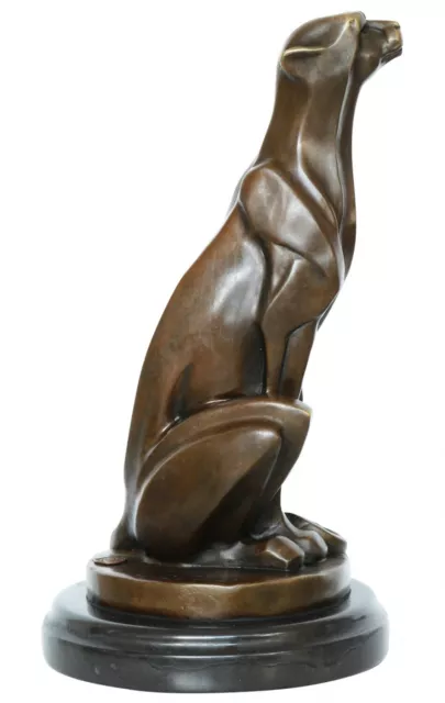Statue de bronze guépard sculpture  figurine - 16,7 x 29,7 x 15,8cm (LxHxP)