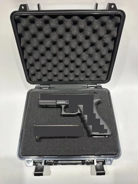 TACTICAL HARD PISTOL GUN CASE DEEP LAYER  for handgun with Pluck foam