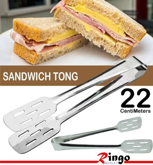 Stainless Steel Sandwich Tongs Cake Tongs Mutli Tongs BBQ Serving Food Tongs