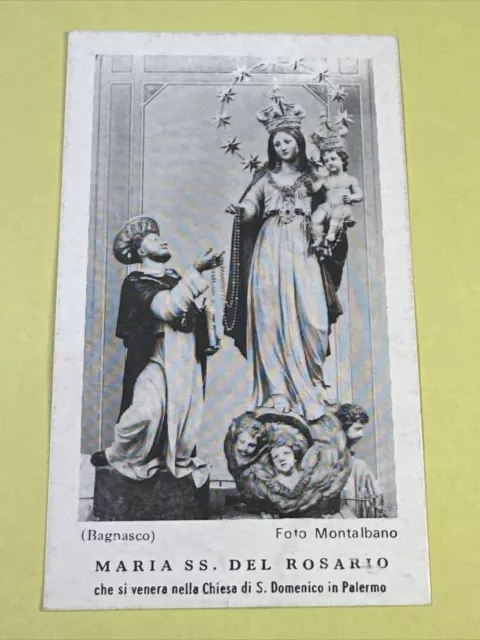 PREGHIERA A MARIA SS DEL ROSARIO - Santino - Holy Card - immagine sacra