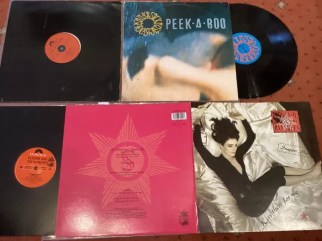 SIOUXSIE & THE BANSHEES lot of THREE 12” Peek A Boo + Israel + Kiss Them For Me