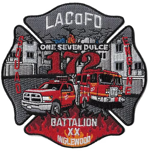 LA County Station 172 Inglewood One Seven Dulce Batt XX - NEW Fire Patch