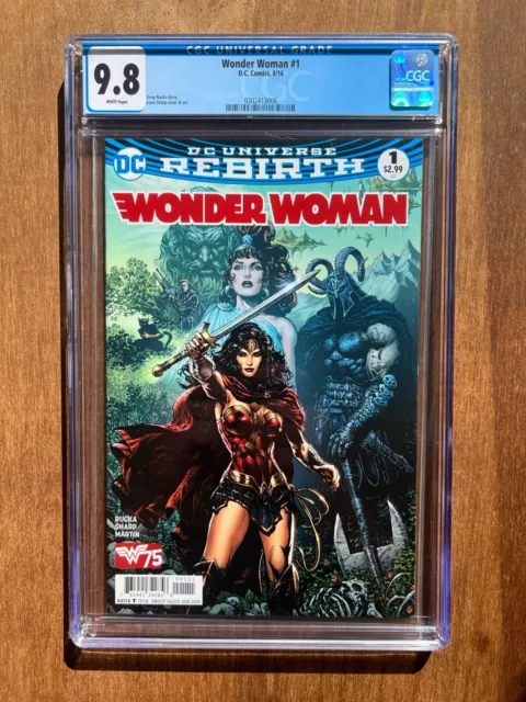 Wonder Woman 1 CGC 9.8 DC Comics Rebirth Rucka Sharp 2016