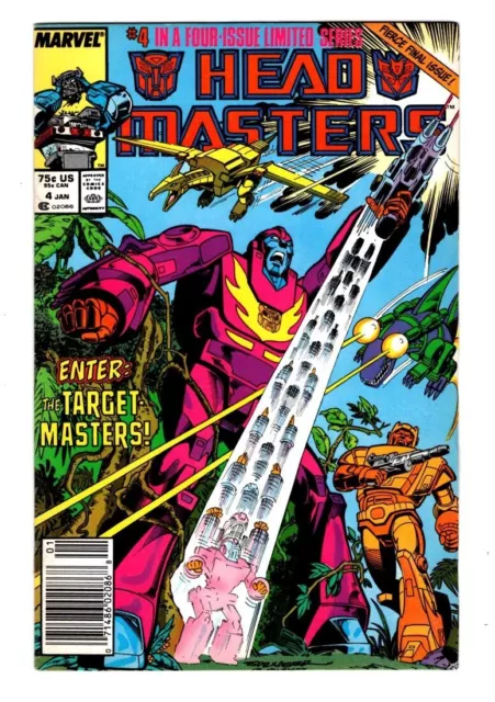 The Transformers  Headmasters #4 (Limited Series), Vf-  (7.5), Newsstand,    *