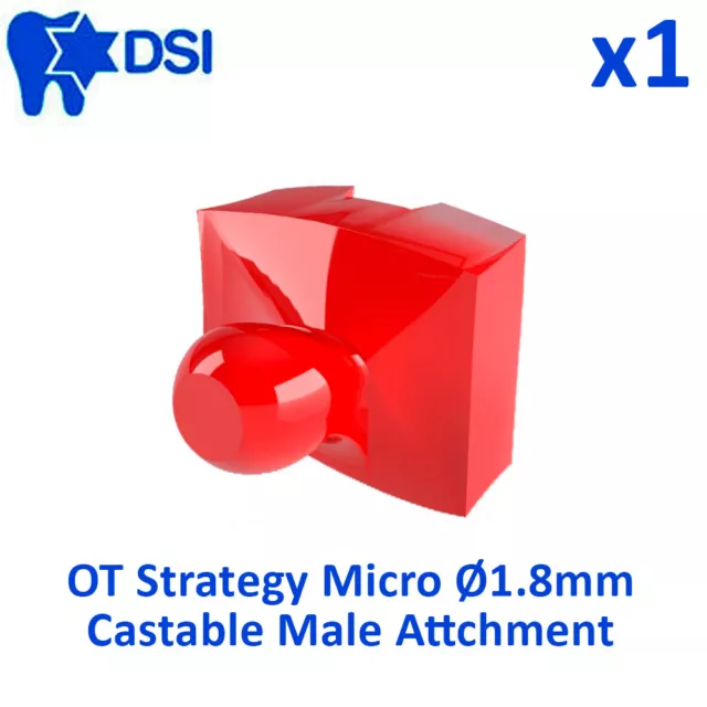DSI Dental Implant OT Strategy Male Micro Attachment Abutment 1.8mm