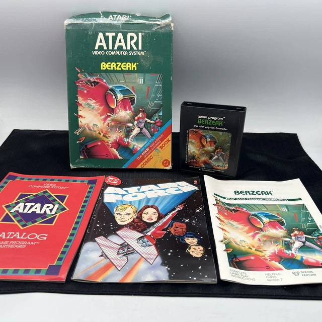 Berzerk Atari 2600, 1982 Complete In Box Manual Atari Force #2 DC Comics Mini