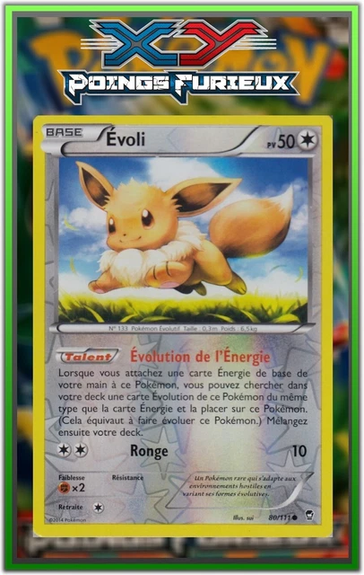 Évoli Reverse - XY03:Poings Furieux - 80/111 - Carte Pokemon Neuve Française