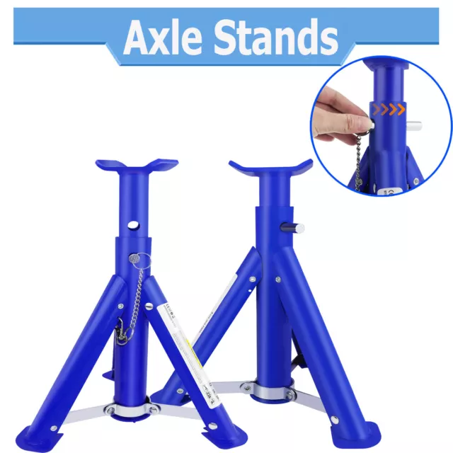 Axle Stand 3 Tonne Ton Foldable Folding Car Jack Stand Heavy Duty Pair Of Stands